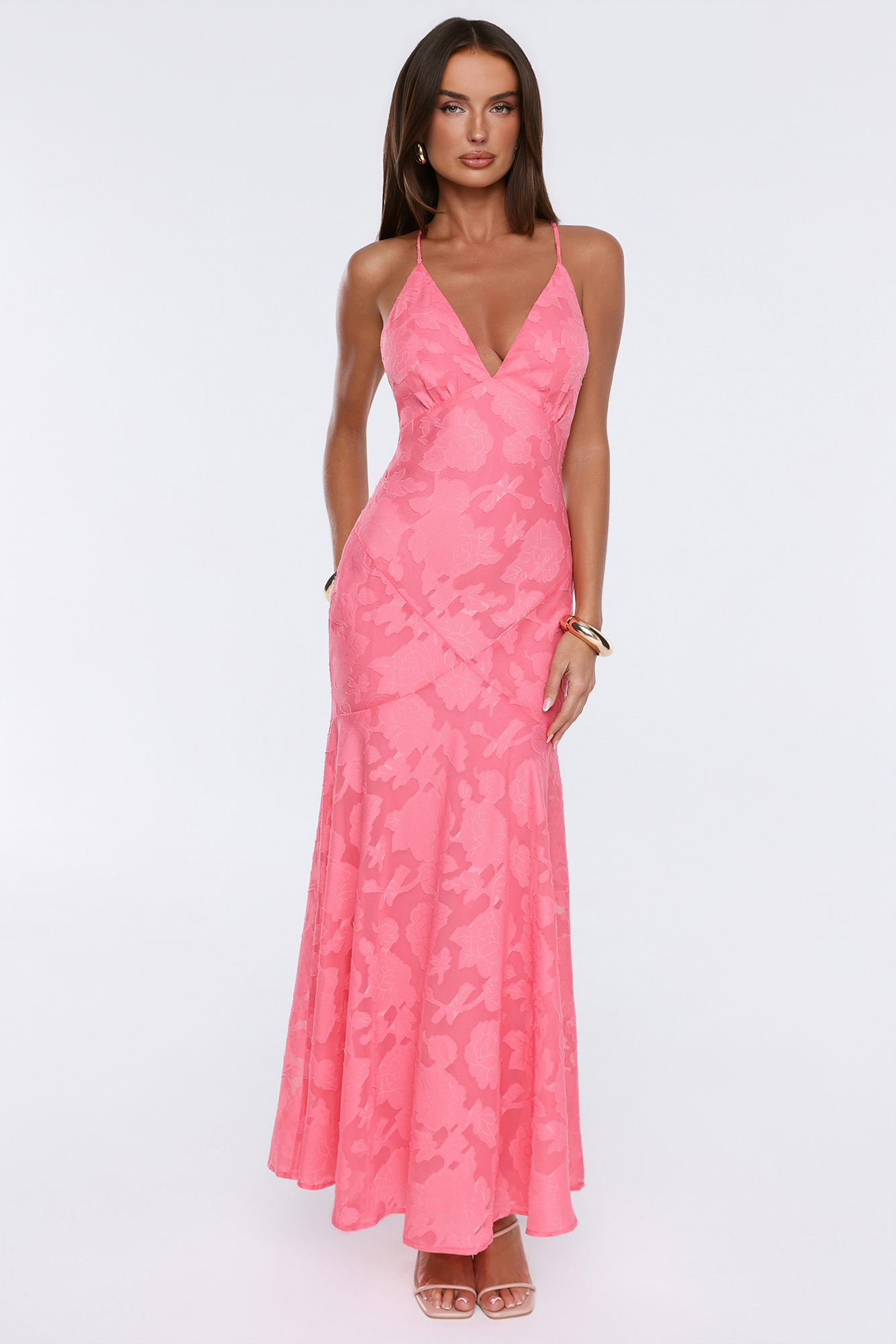 No Early Nights Maxi Dress Coral
