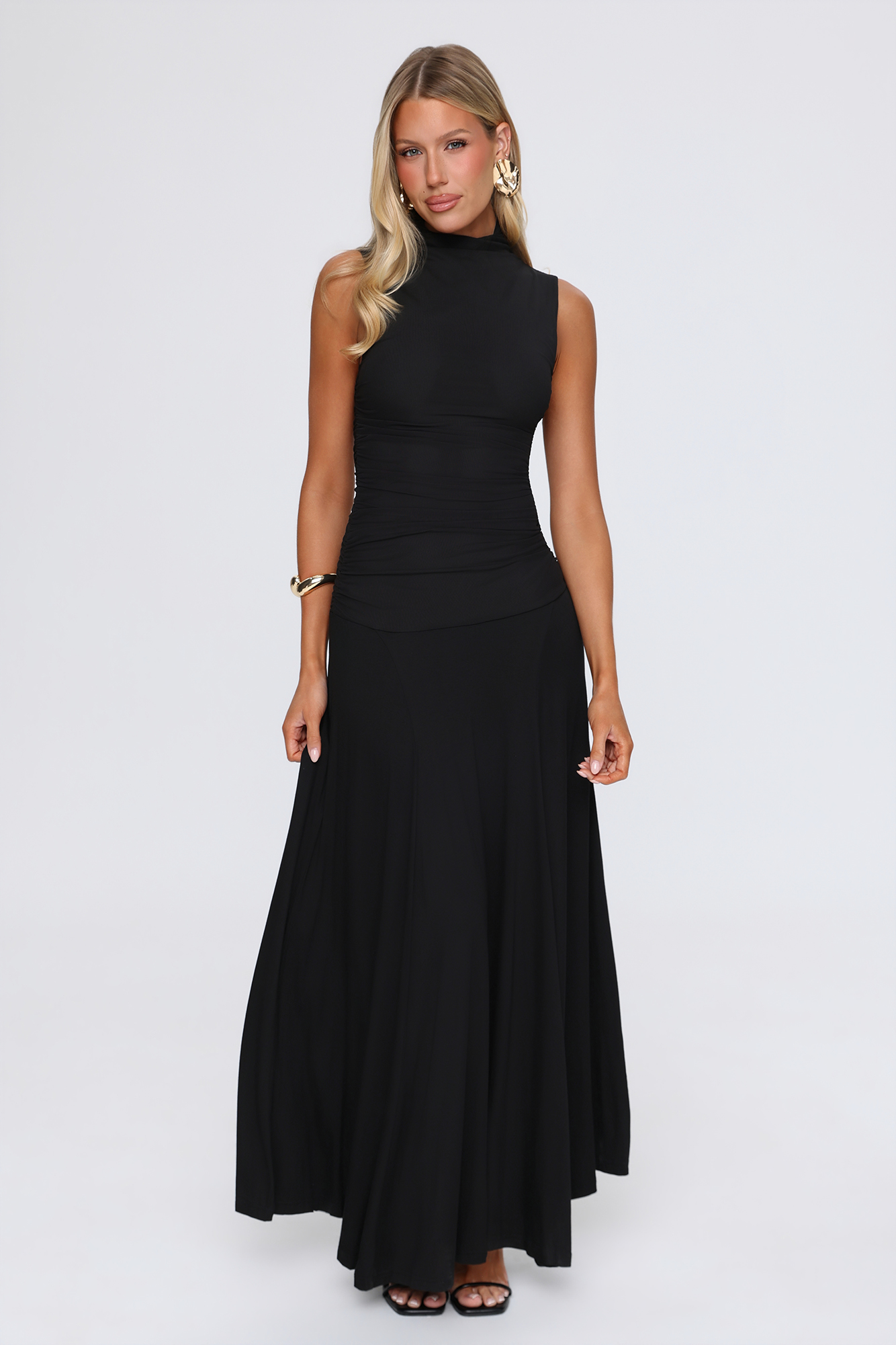 Very That Girl Mesh Maxi Dress Black