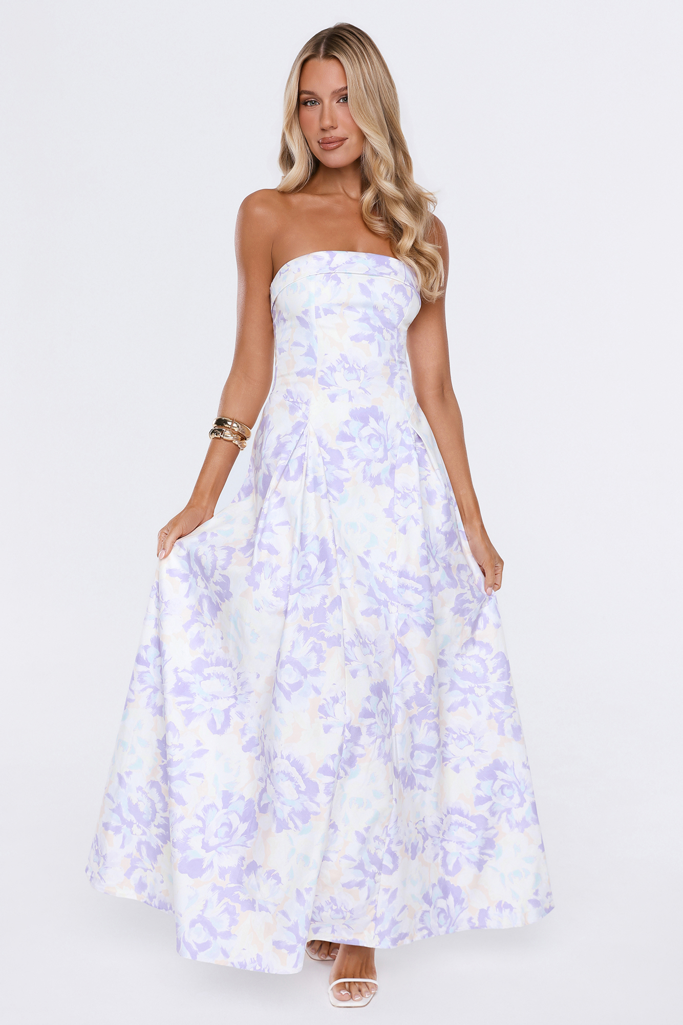 Simply Lovely Strapless Maxi Dress Lilac