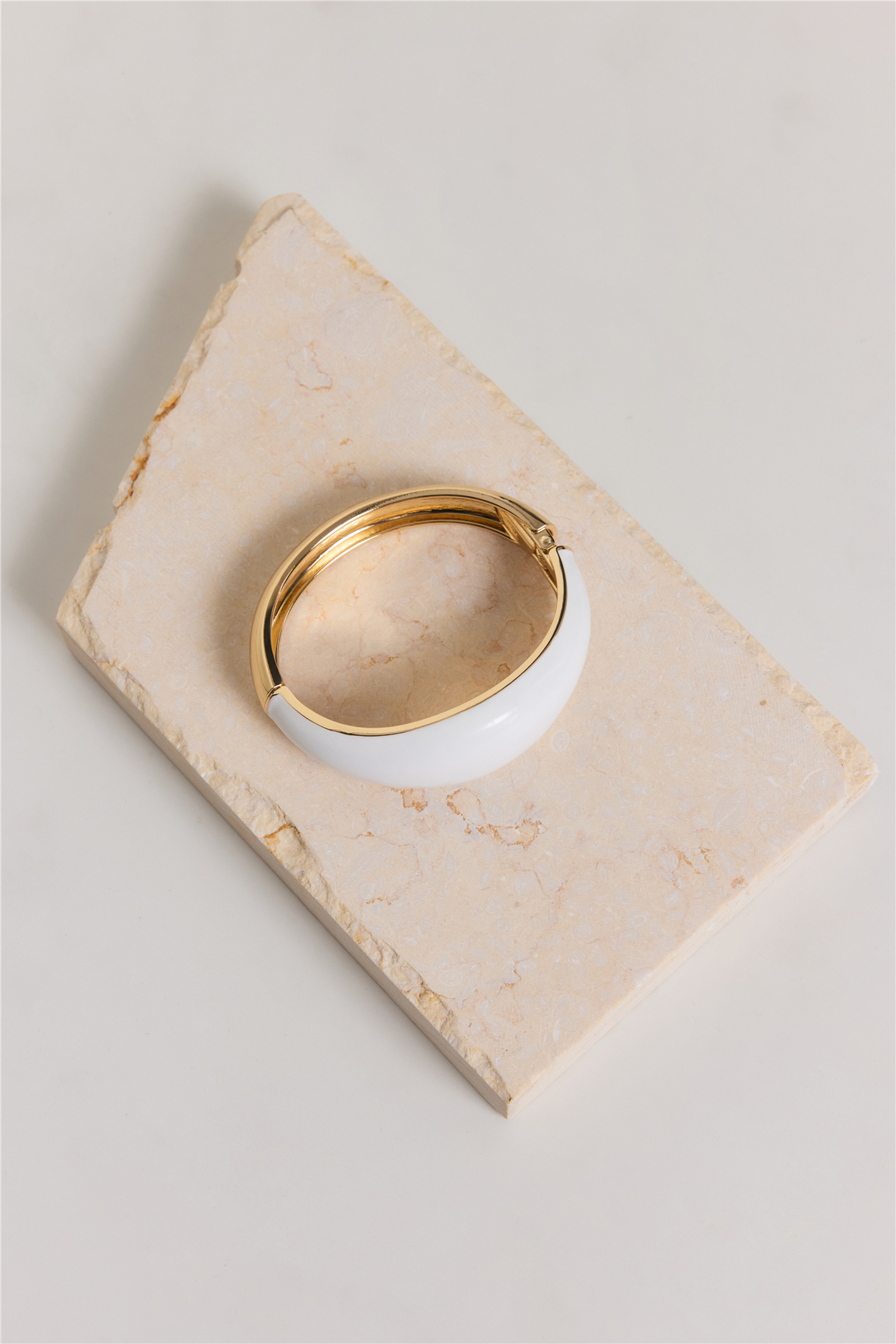 Playful Bangle Gold White