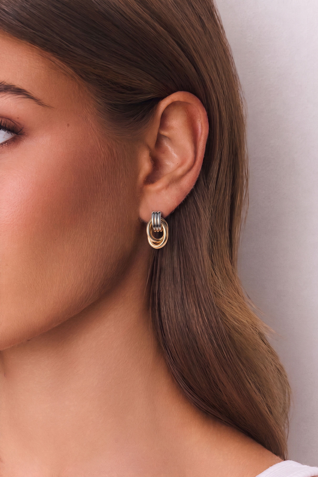 Working Girl Earrings Gold Silver