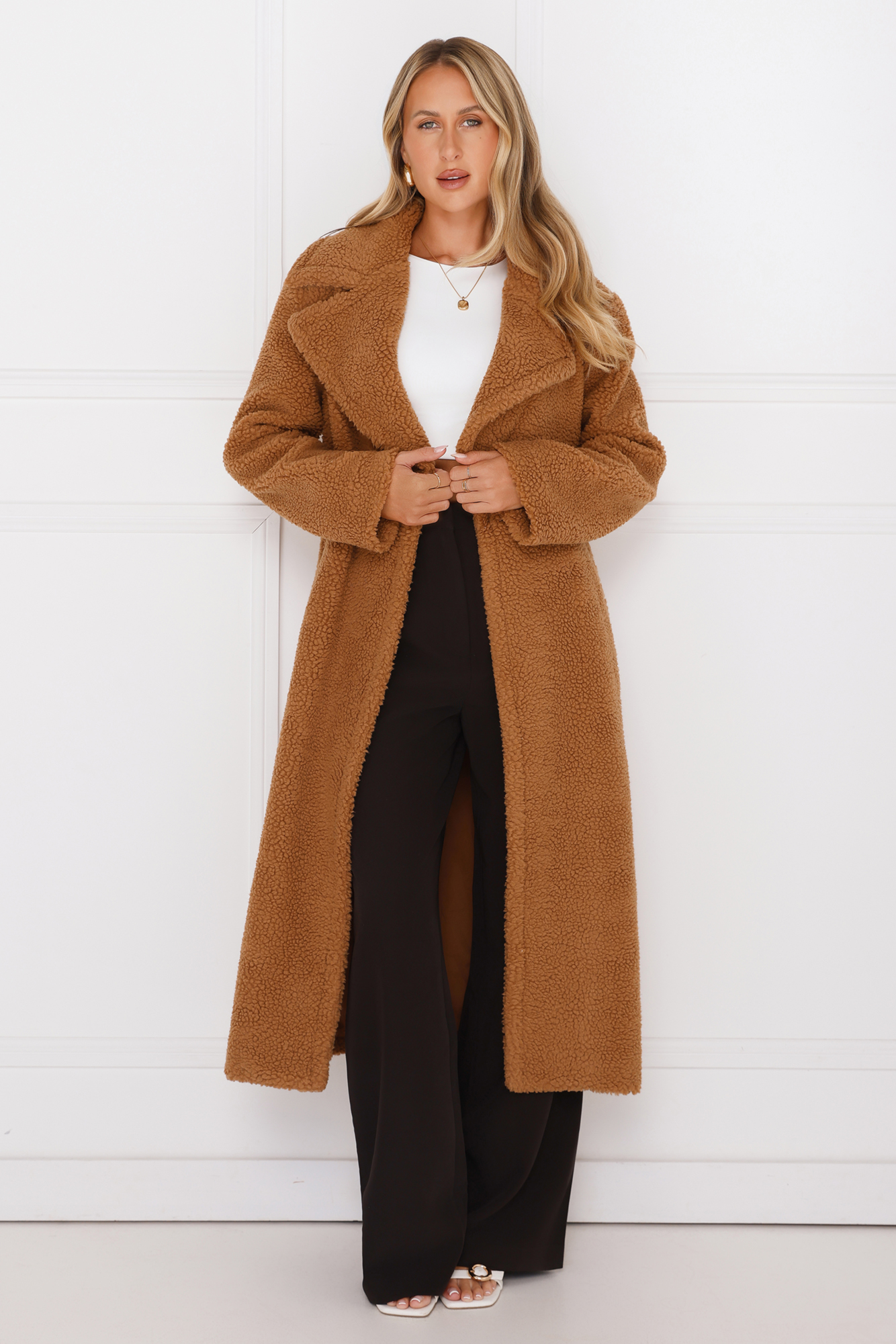 Luxe Teddy Coat Camel
