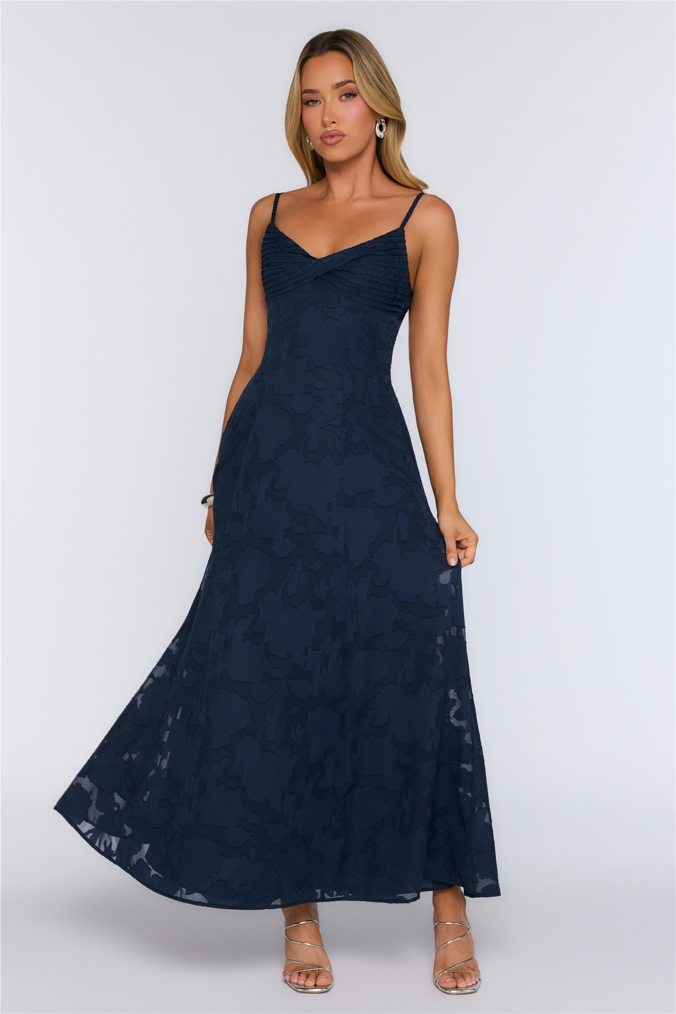 Pine Blossom Maxi Dress Navy