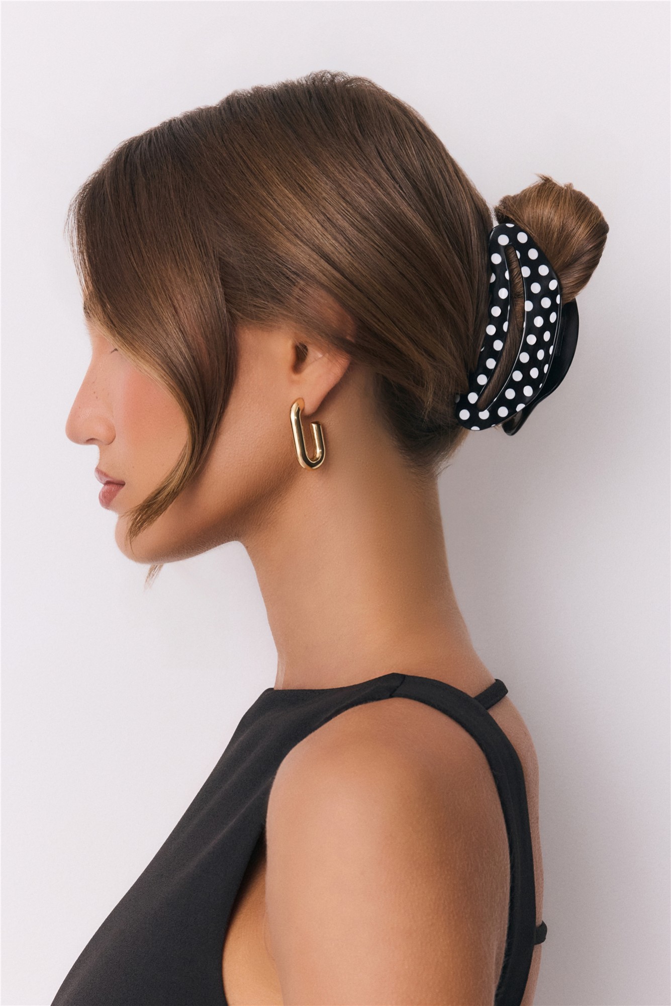 Polka Dot Lover Claw Clip Black