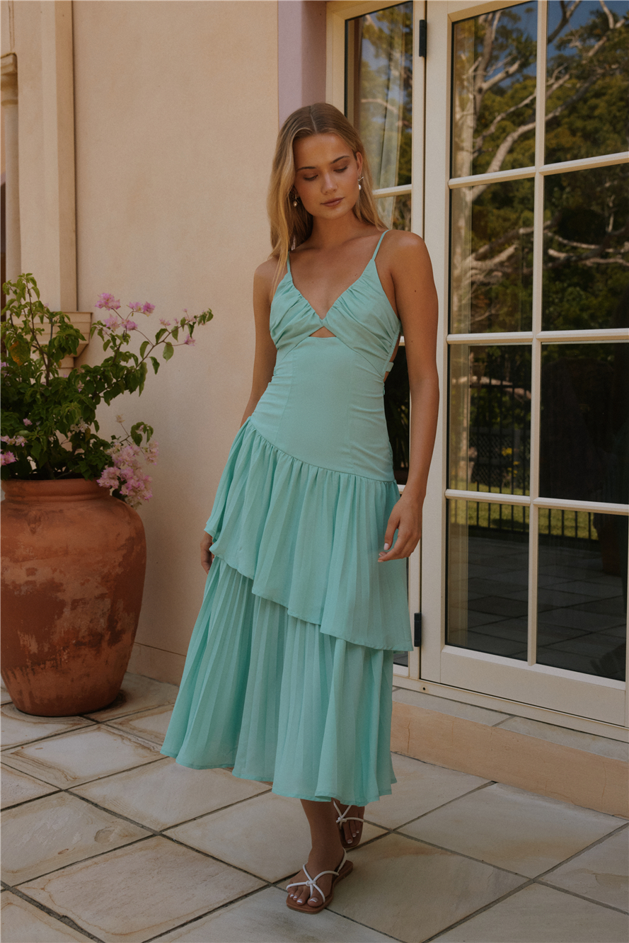 Hello Molly Effortlessly Extra Midi Dress Sage