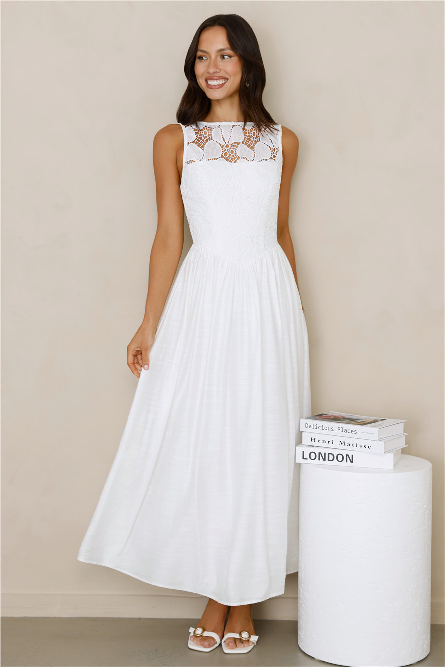Hello Molly Wanderlight Maxi Dress White