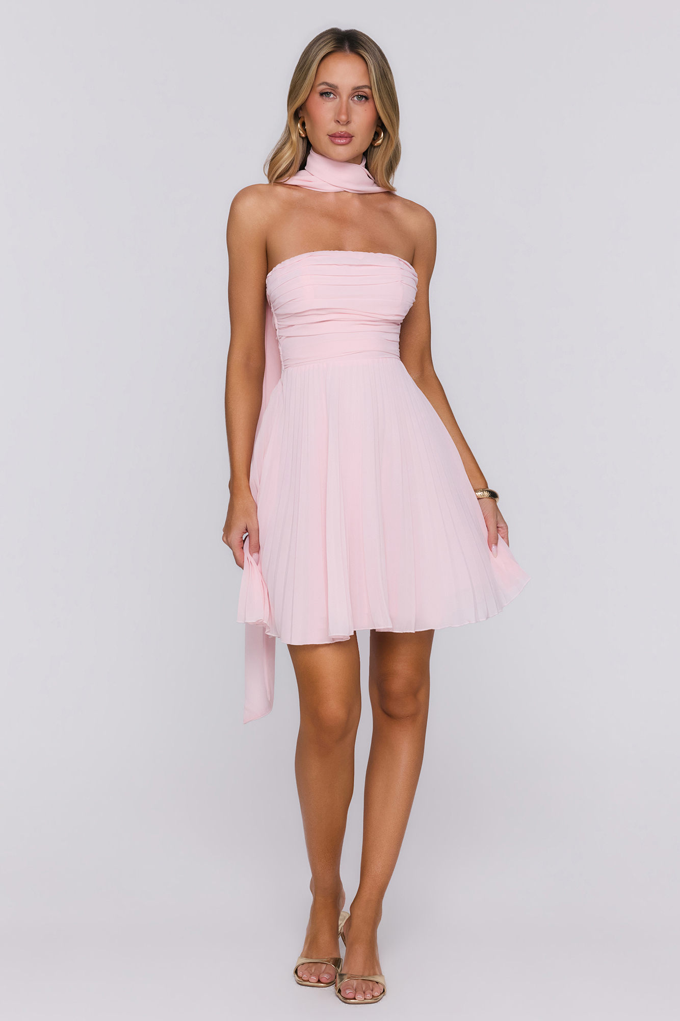 Hot Girl Holiday Strapless Mini Dress Pink
