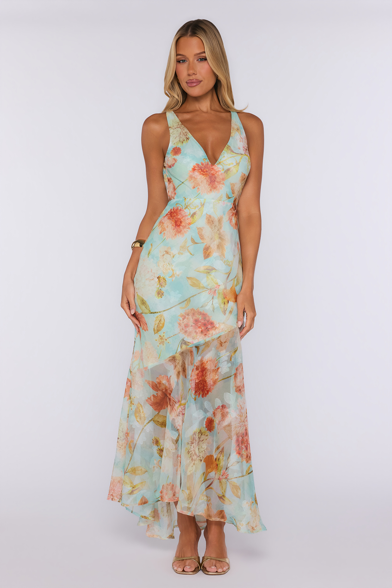 Ready To Celebrate Maxi Dress Floral