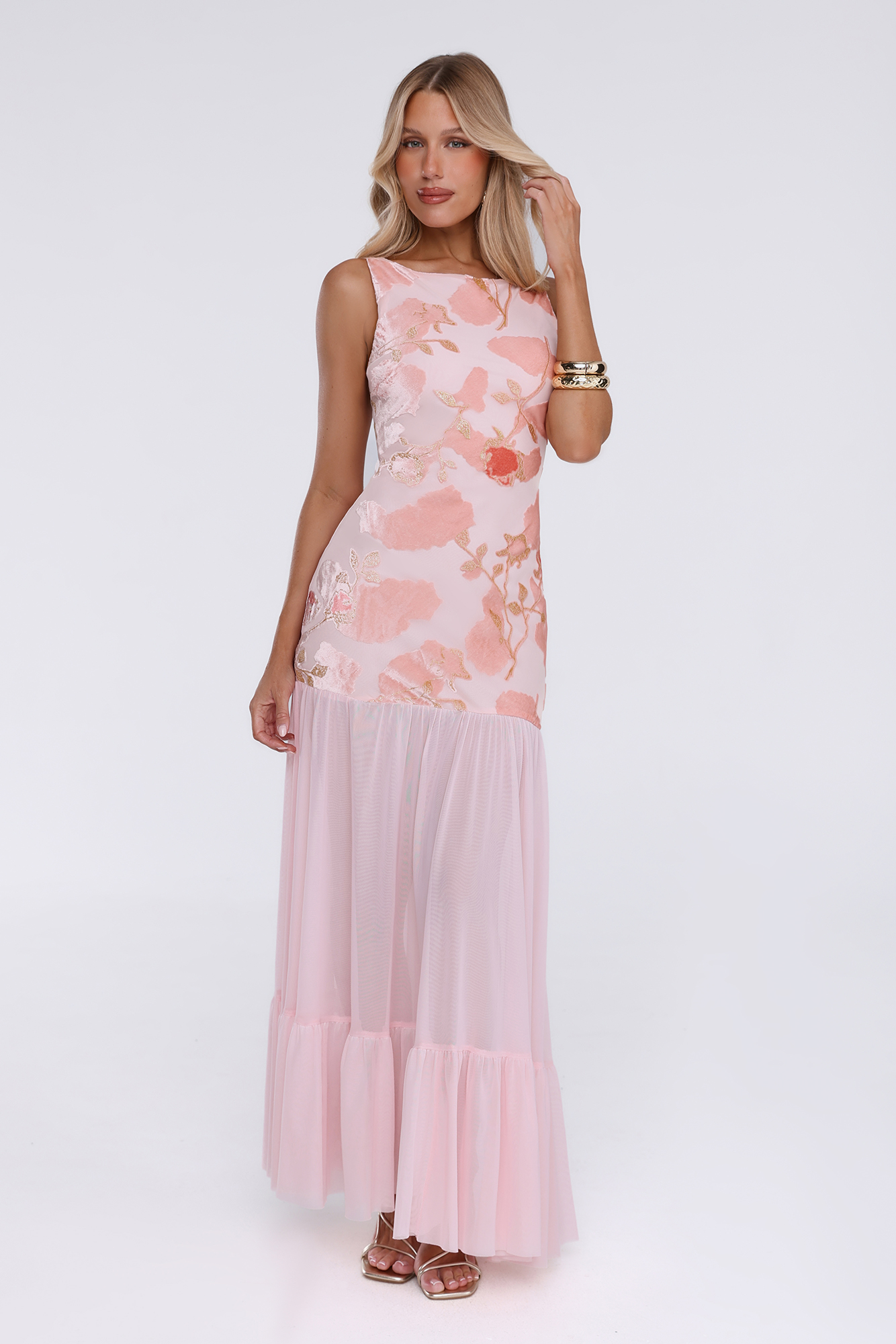 Sunlit Sonata Maxi Dress Pink