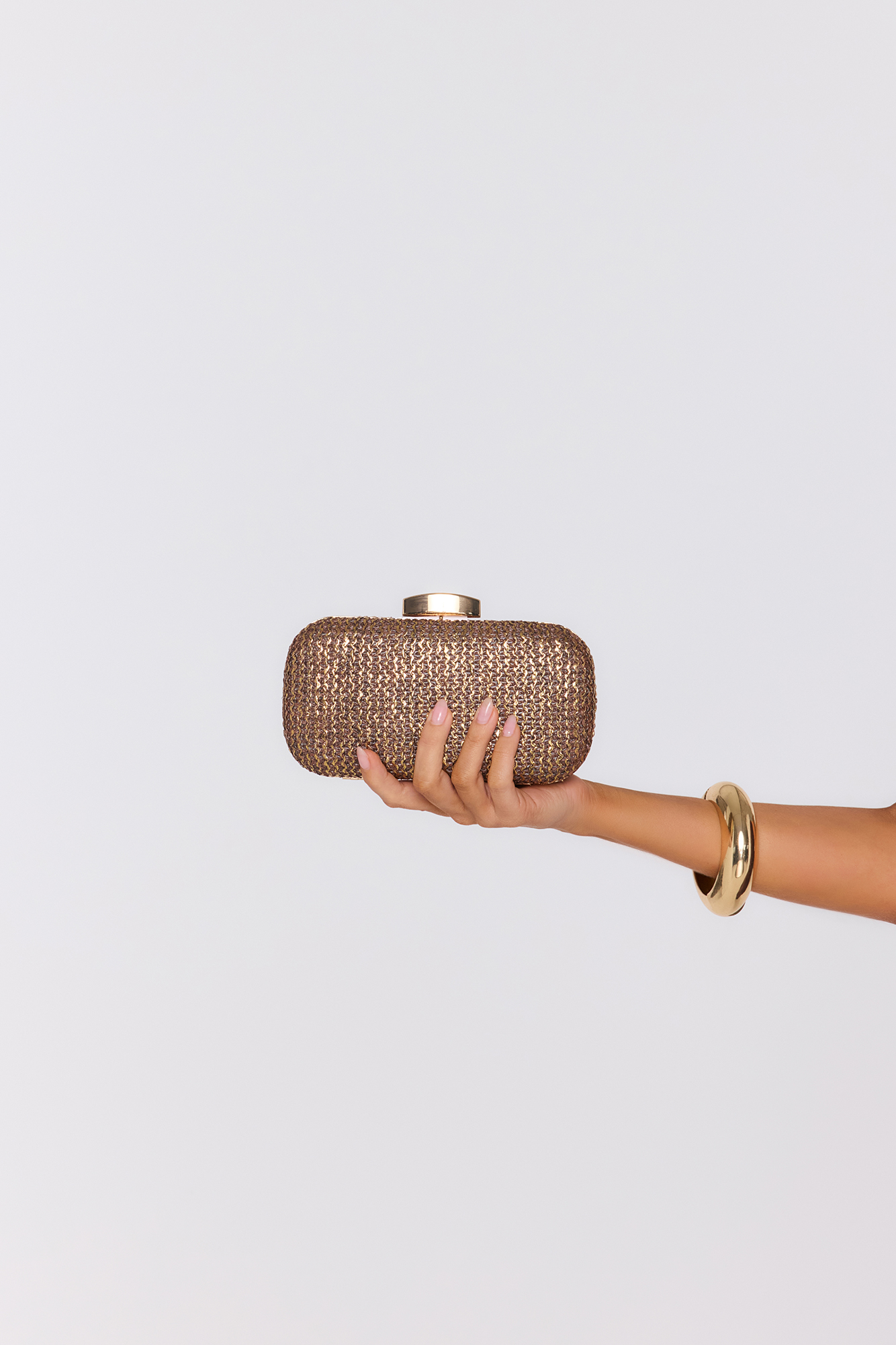 Shimmering Star Clutch Bag Brown