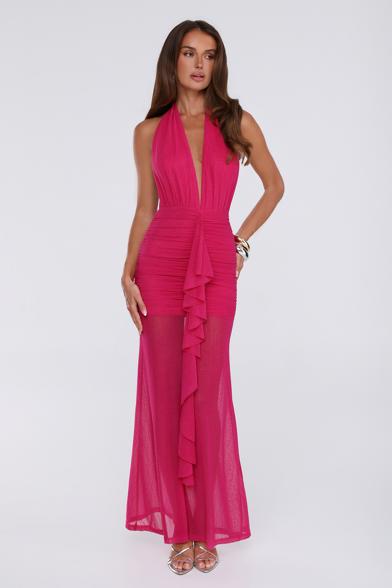 Born To Stand Out Halter Maxi Dress Pink